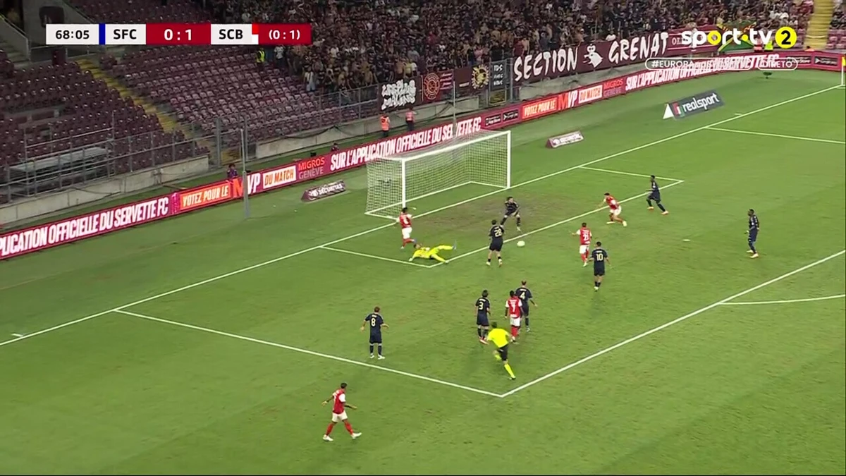 Imagem de contexto do artigo Roberto Fernández aumenta a vantagem do Braga frente ao Servette. Veja o golo