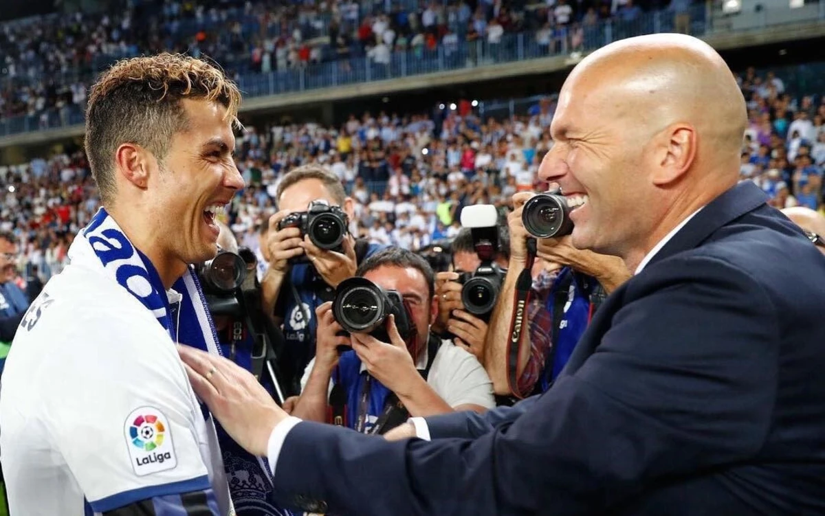 Cristiano Ronaldo e Zidane, em 2017