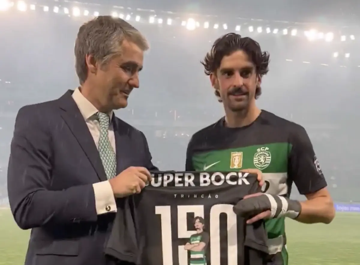 Imagem de contexto do artigo Sporting: Trincão homenageado depois de cumprir 150 jogos de leão ao peito