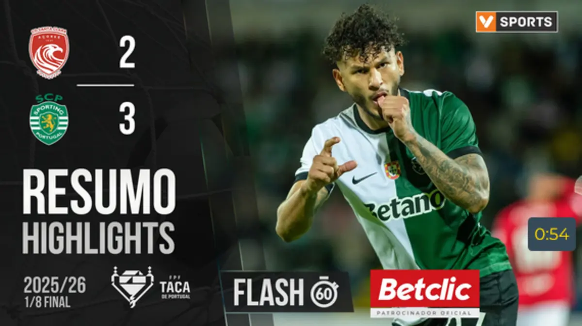 Imagem de contexto do artigo Veja neste resumo os melhores momentos do controverso Santa Clara-Sporting