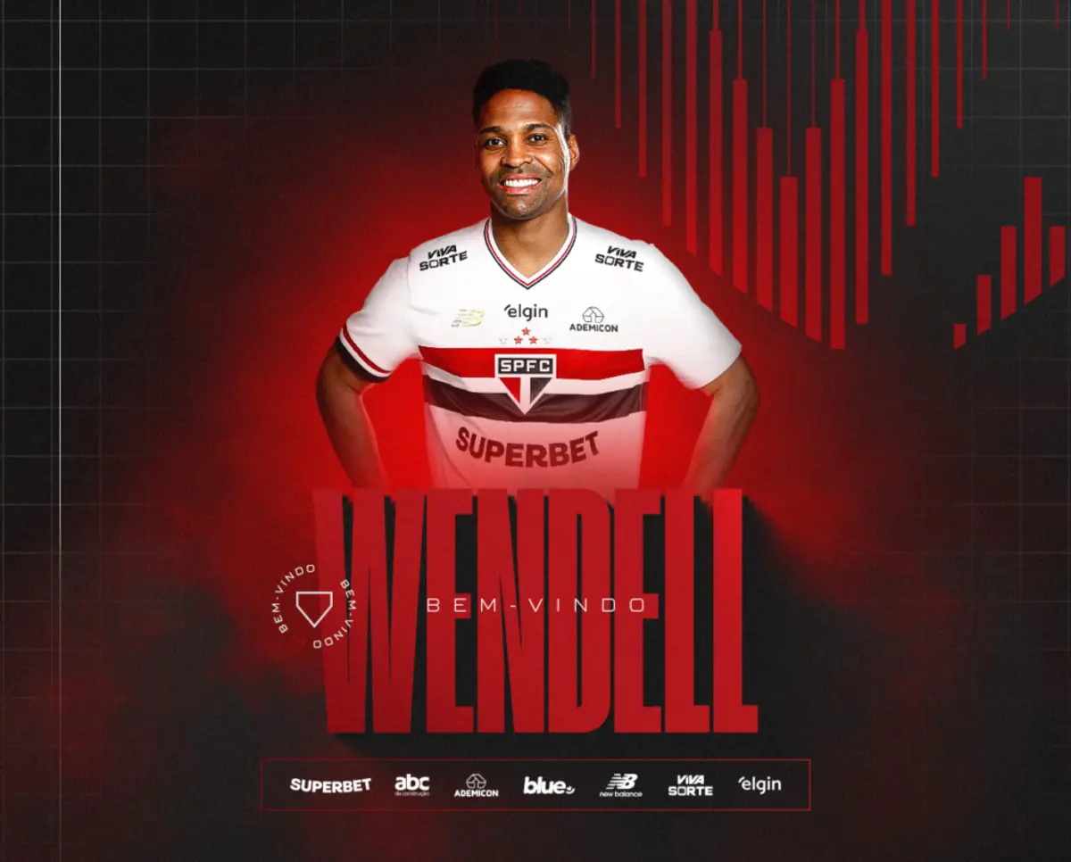 Imagem de contexto do artigo São Paulo oficializa Wendell com contrato até final de 2027