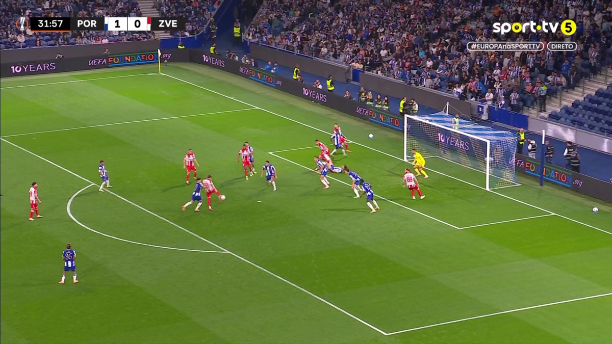 Imagem de contexto do artigo FC Porto-Estrela Vermelha: Händel bate o livre e Kostov empata