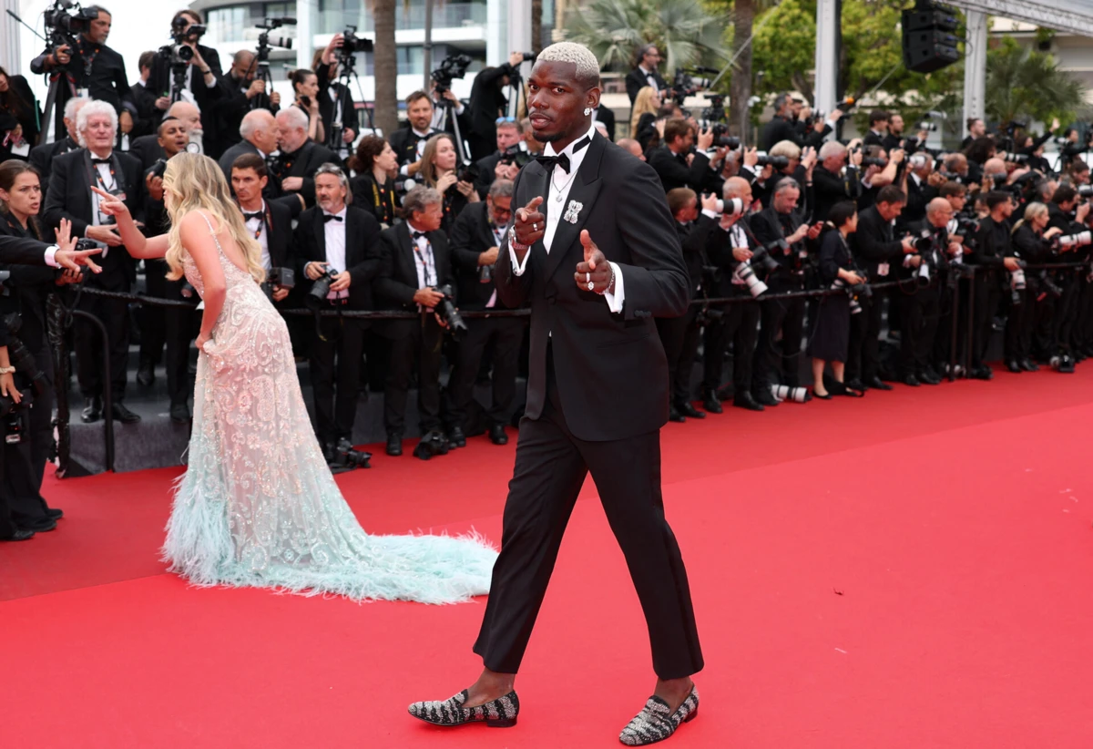 Pogba foi recentemente ao festival de cinema em Cannes (créditos: AFP)