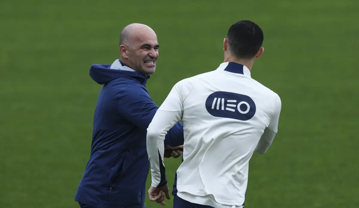 Roberto Martínez e Cristiano Ronaldo