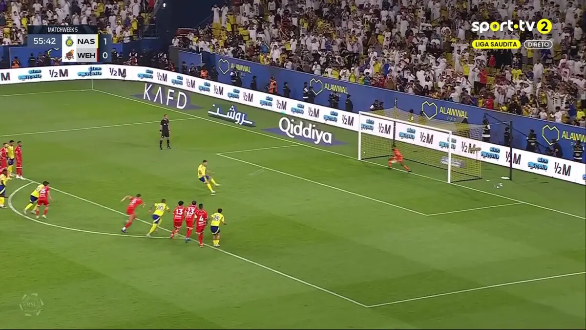 Imagem de contexto do artigo Ronaldo marca ao Al Wehda e chega aos 70 golos pelo Al Nassr. Ora veja