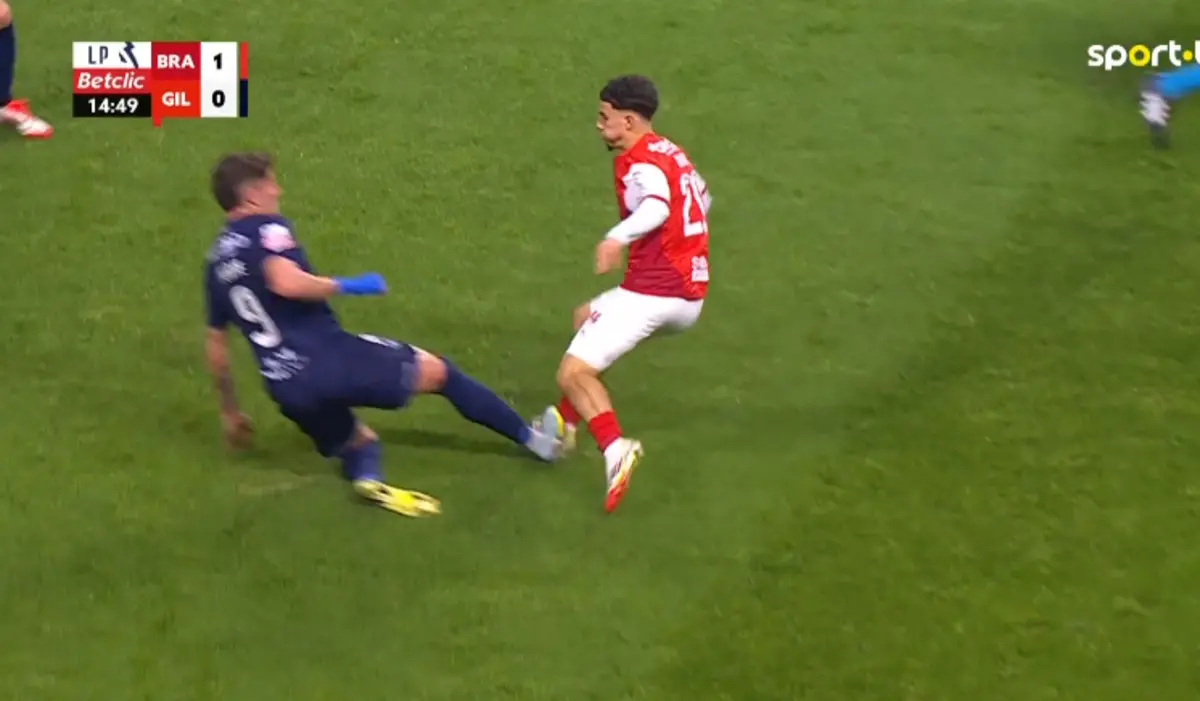 Imagem de contexto do artigo Braga-Gil Vicente: o lance que ditou a expulsão de Aguirre ao minuto 15