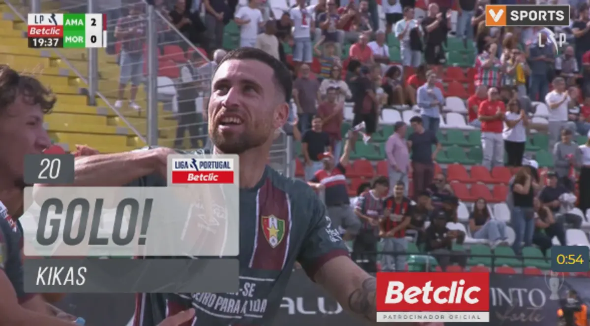 Imagem de contexto do artigo Estrela da Amadora-Moreirense: ataque rápido e Kikas aumenta vantagem