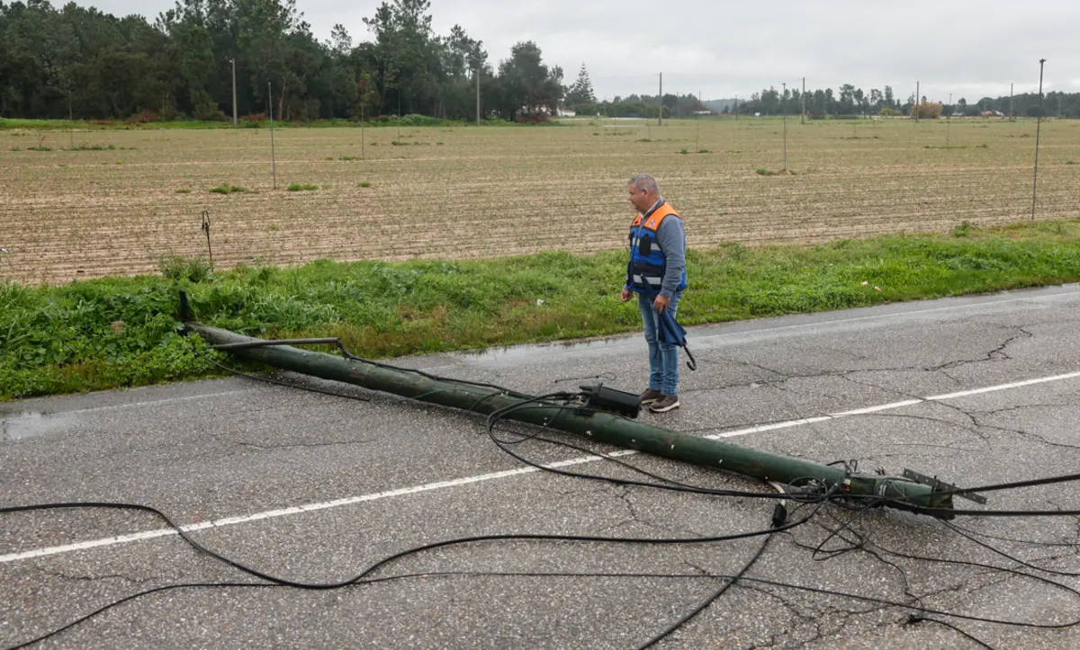 Imagem dos estragos causados pelo mau tempo
