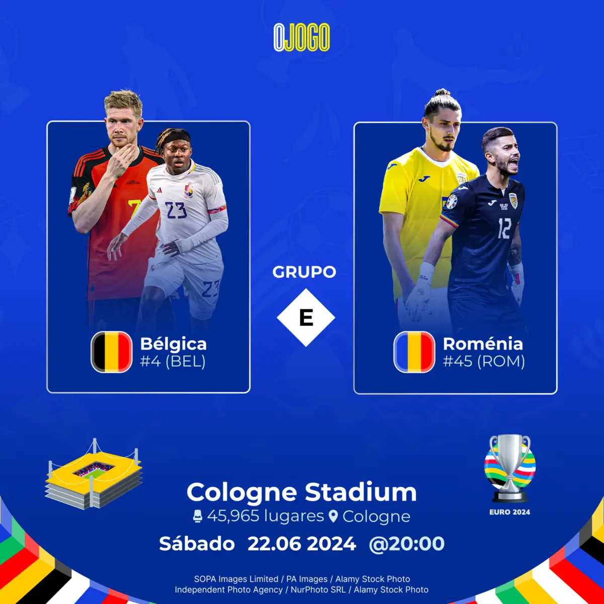 Imagem de contexto do artigo Prognóstico Bélgica vs Roménia – Euro 2024 – 22/06/24