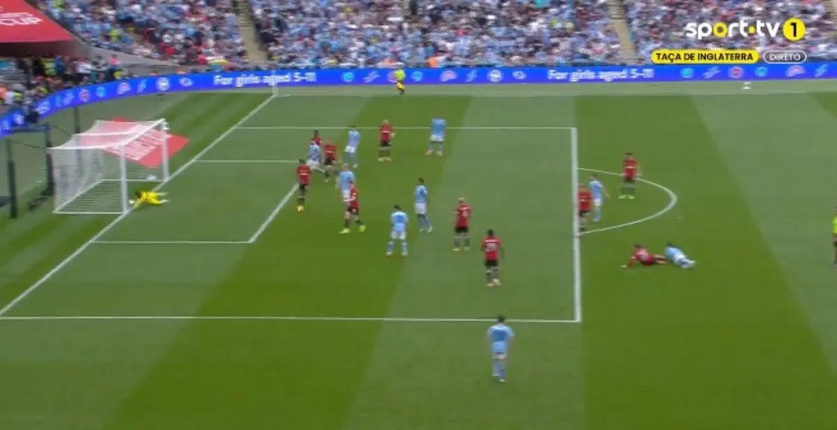 Golo de Doku (créditos: Sport TV)