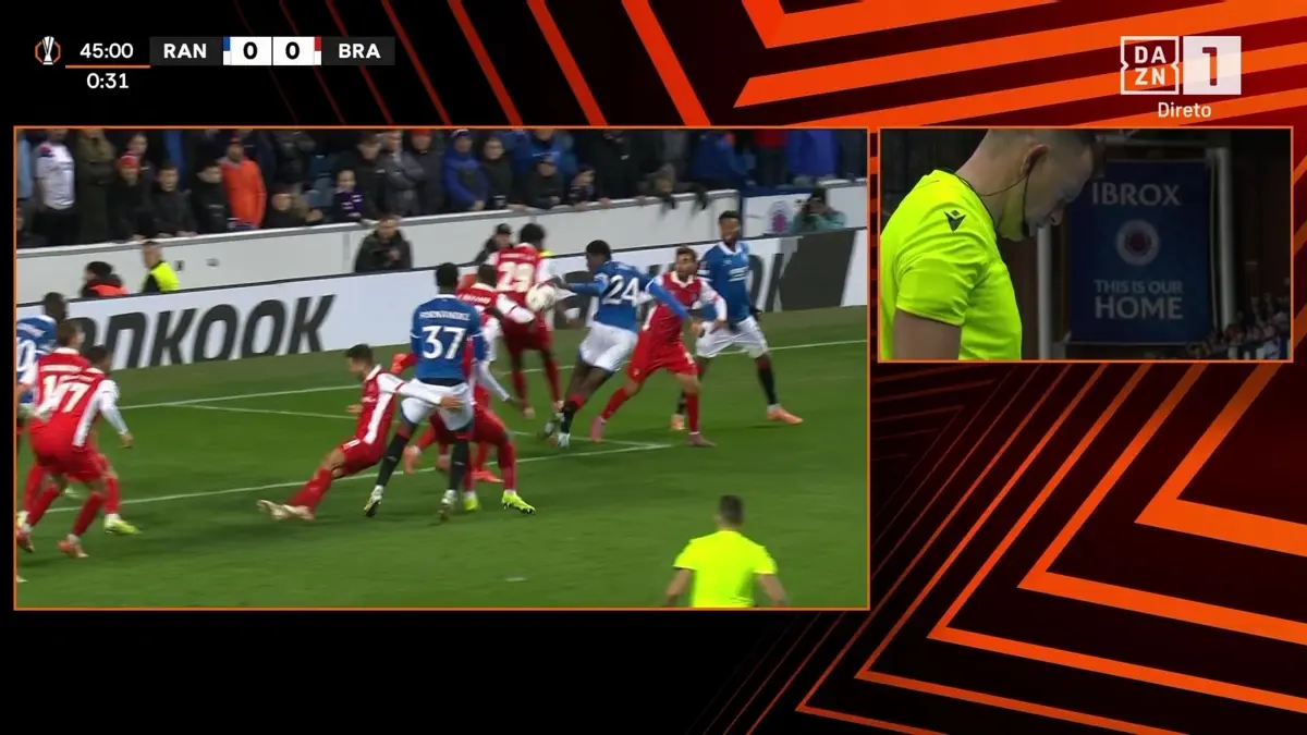 Imagem de contexto do artigo Rangers a vencer o Braga depois deste penálti de Fran Navarro