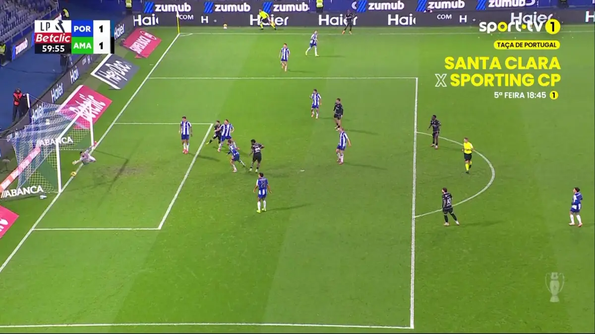 Imagem de contexto do artigo Estrela da Amadora empata, FC Porto marca logo a seguir. Veja os golos