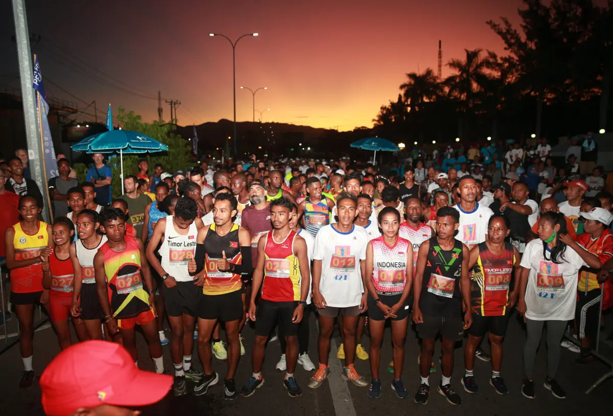 Maratona de Díli, em 2022 (créditos: Facebook/Dili Marathon)