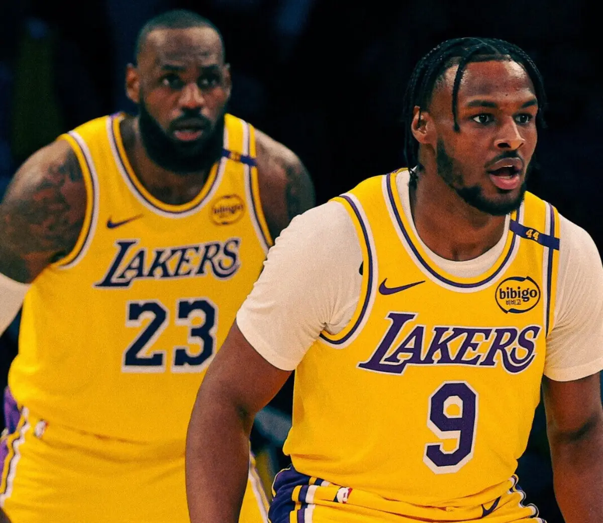 LeBron a Bronny James (Créditos: NBA)