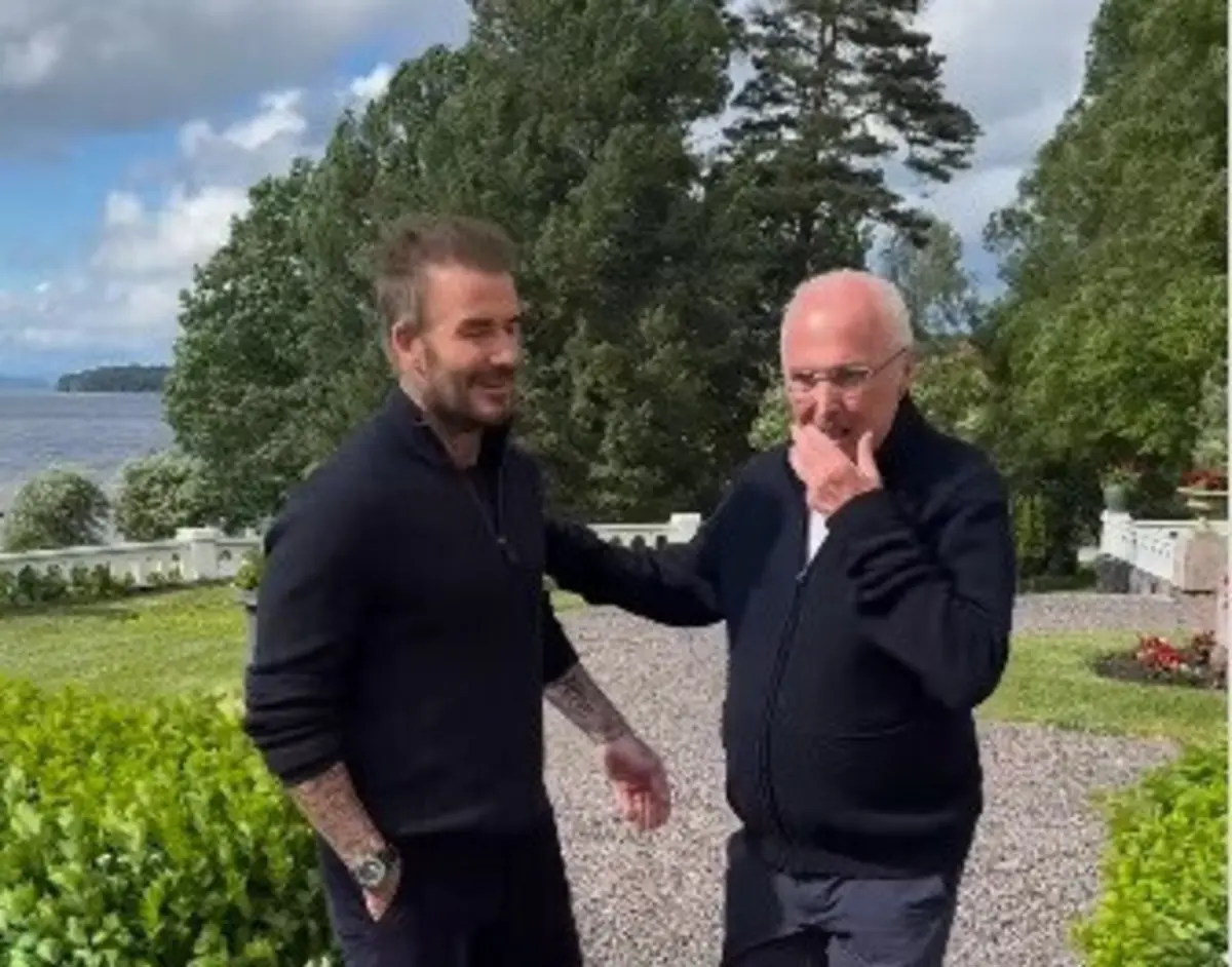 Beckham e Eriksson (créditos: Instagram)