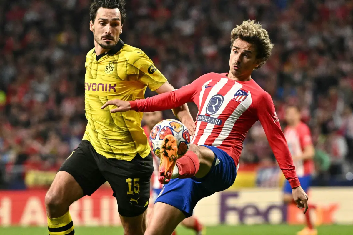 Hummels na marcação a Griezmann