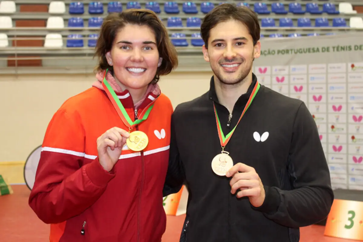 Tatiana Garnova e João Geraldo (créditos: Federação Portuguesa de Ténis de Mesa)