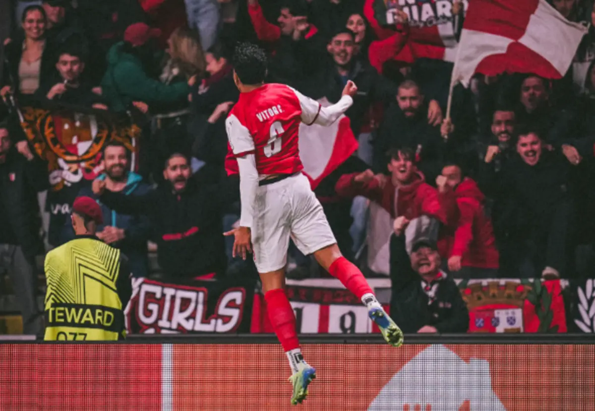 Vítor Carvalho marcou um golaço contra o Hoffenheim (Reprodução: Braga)