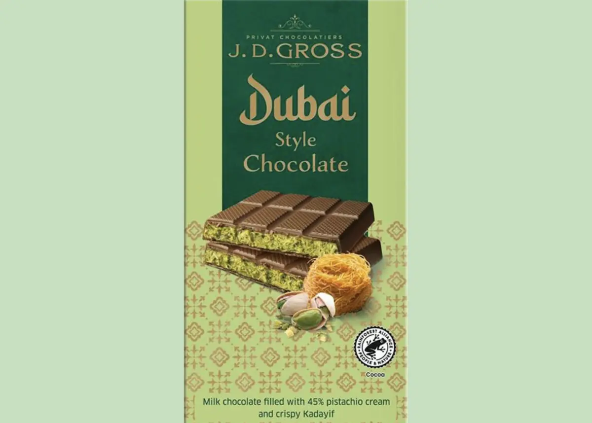 Imagem de contexto do artigo "Chocolate do Dubai" esgotou em horas, agora está à venda a preços exorbitantes na Vinted e no OLX