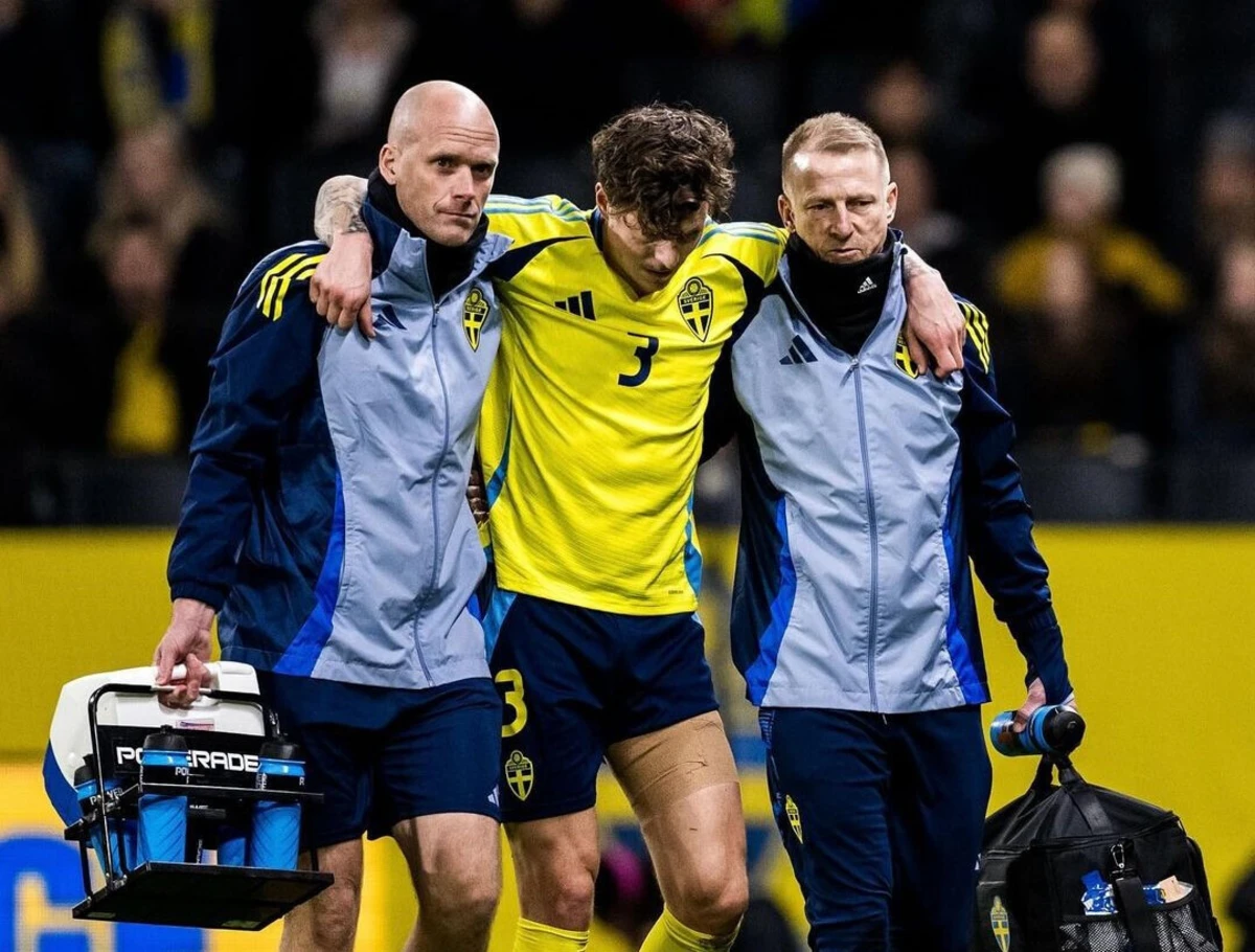 Lindelof sai lesionado (créditos: Instagram/swemnt)