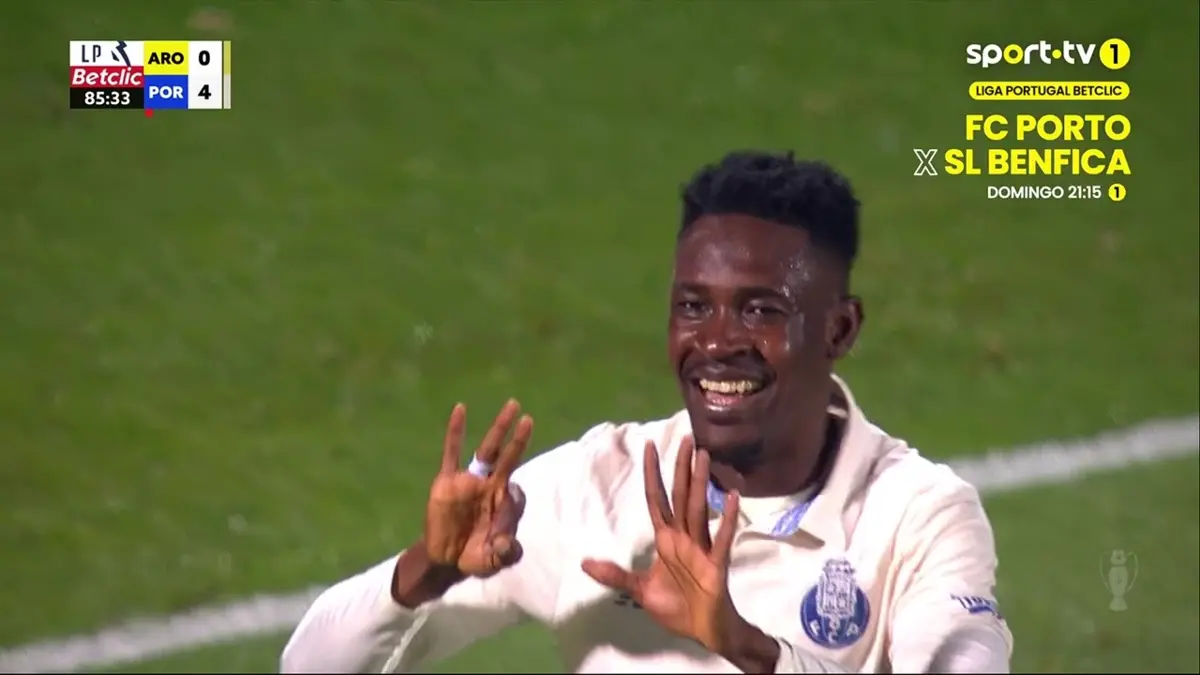 Imagem de contexto do artigo Zaidu completa goleada do FC Porto em Arouca. Ora veja
