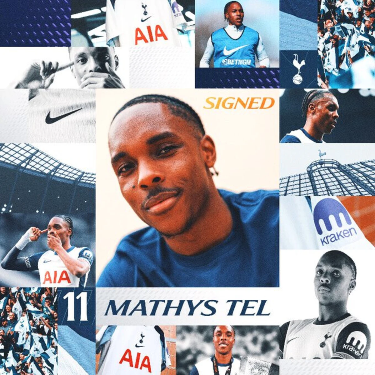 Imagem de contexto do artigo Oficial: Mathys Tel assina pelo Tottenham em definitivo