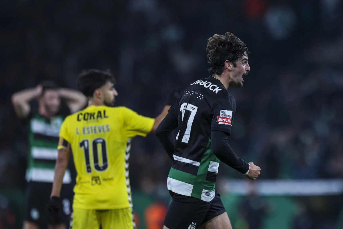 Trincão marcou na vitória do Sporting sobre o Nacional