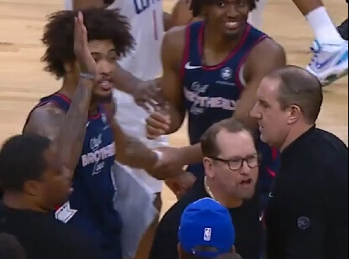 Kelly Oubre Jr e treinador dos Sixers em fúria (créditos: X/Bleacher Report)