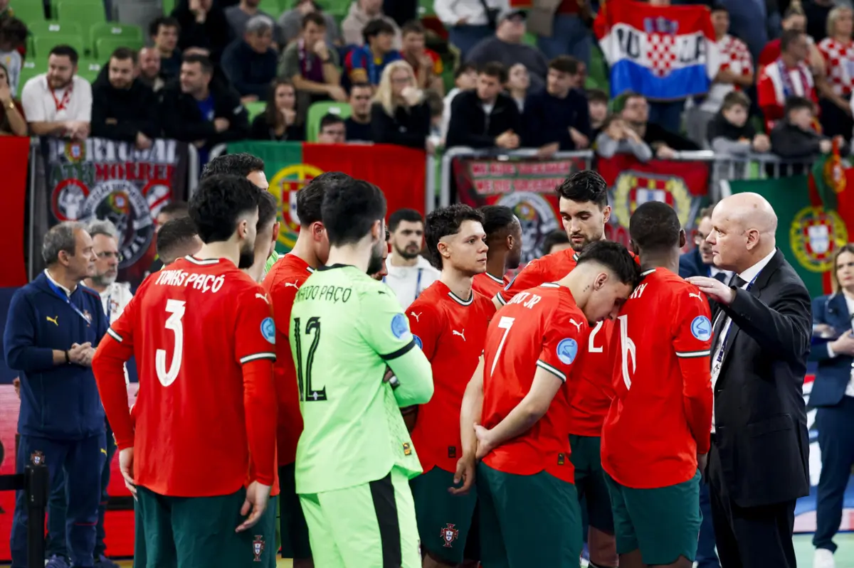 Desilusão dos jogadores portugueses