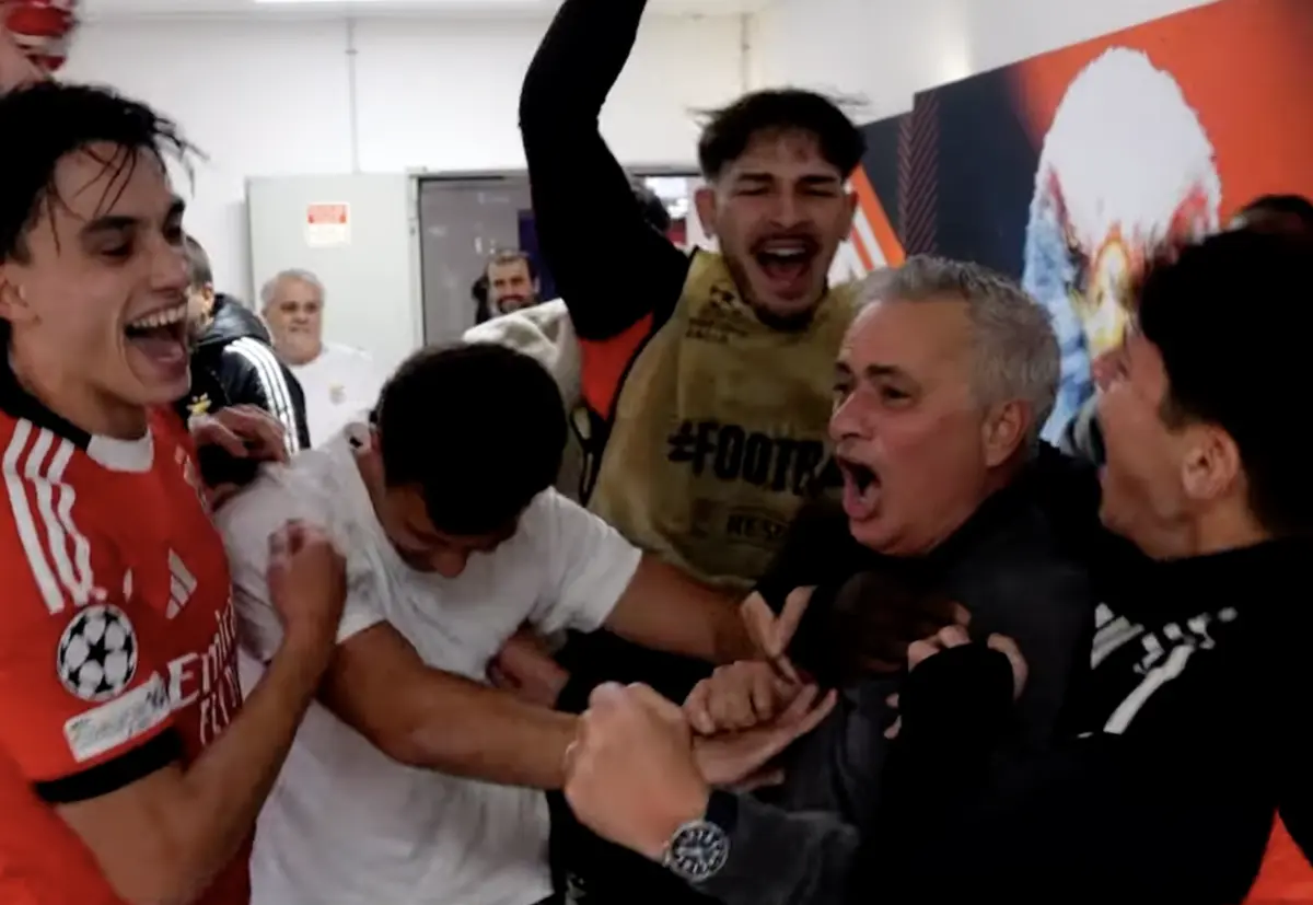 Imagem de contexto do artigo Da euforia de Mourinho aos ligamentos de Prestianni: os bastidores do épico do Benfica-Real Madrid
