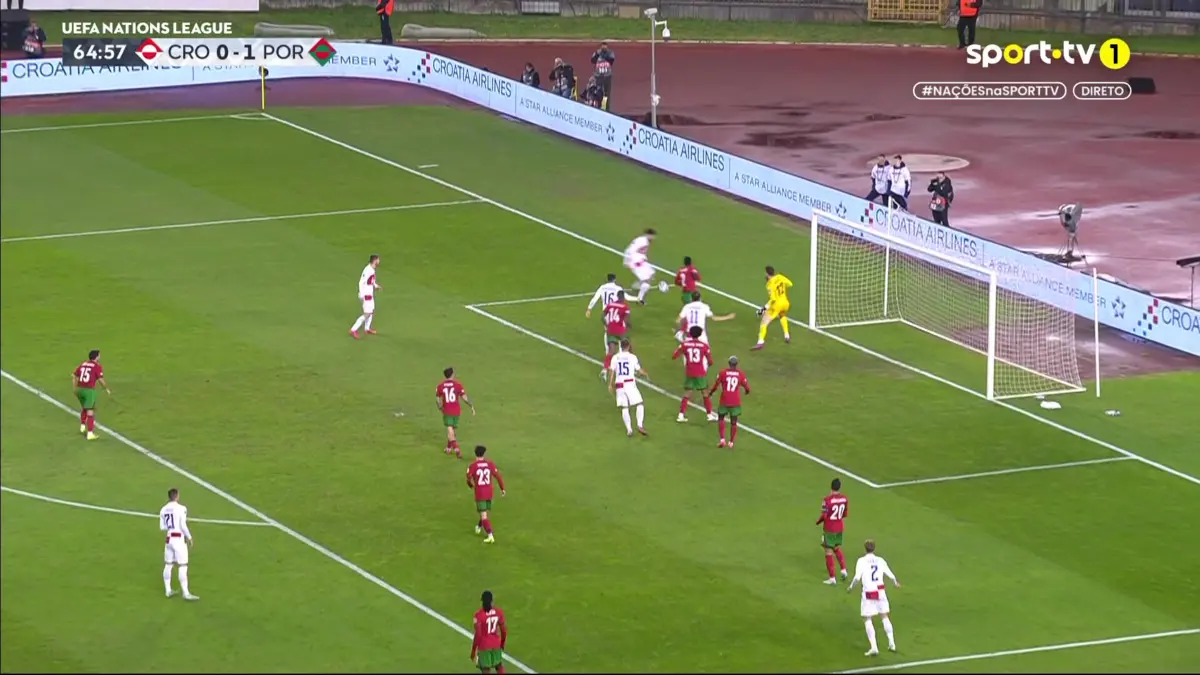 Imagem de contexto do artigo Croácia-Portugal: à segunda e de ângulo apertado, Gvardiol faz o empate. Ora veja