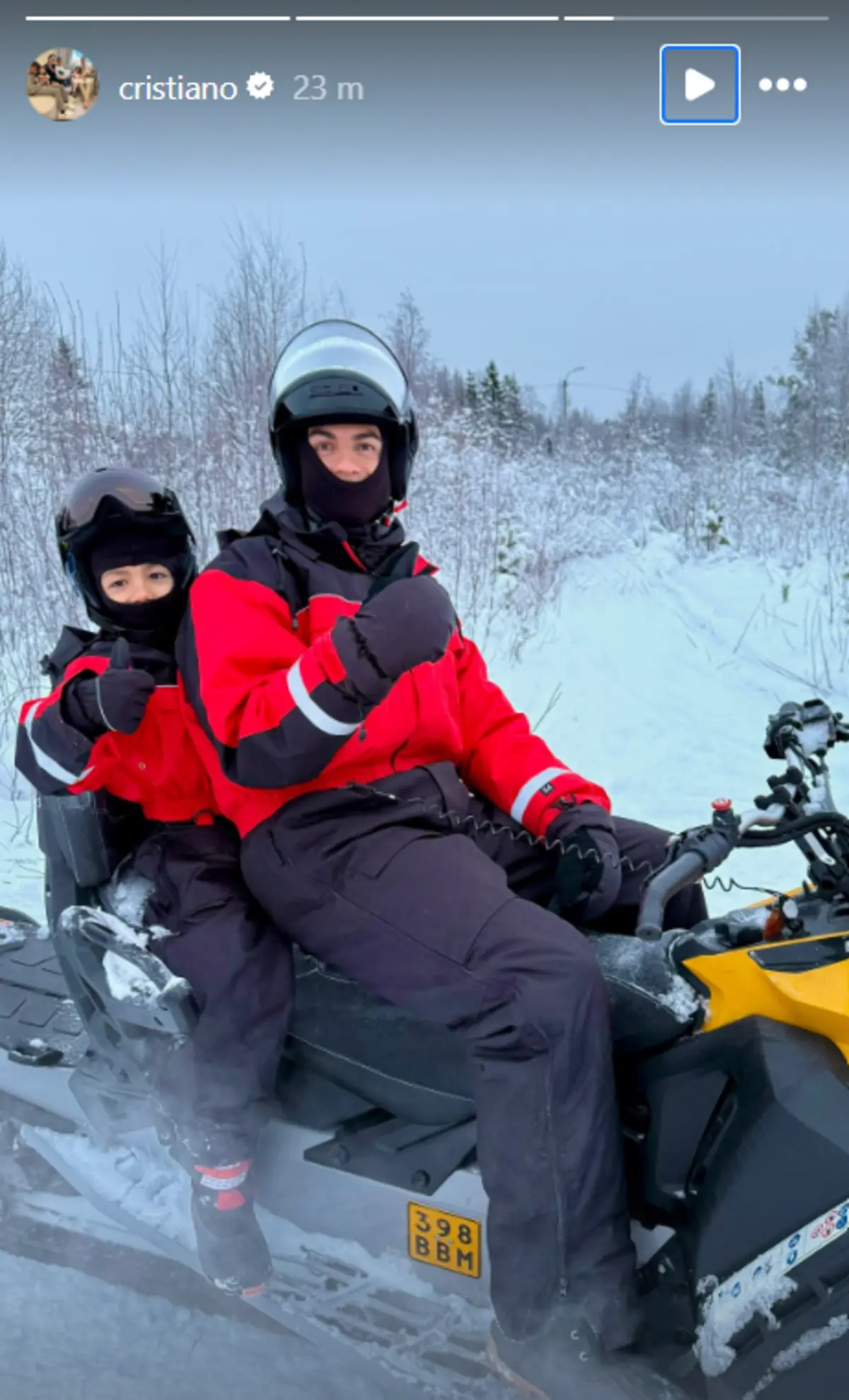 Imagem de contexto do artigo Ronaldo e família passam o Natal na Lapónia. Veja as imagens