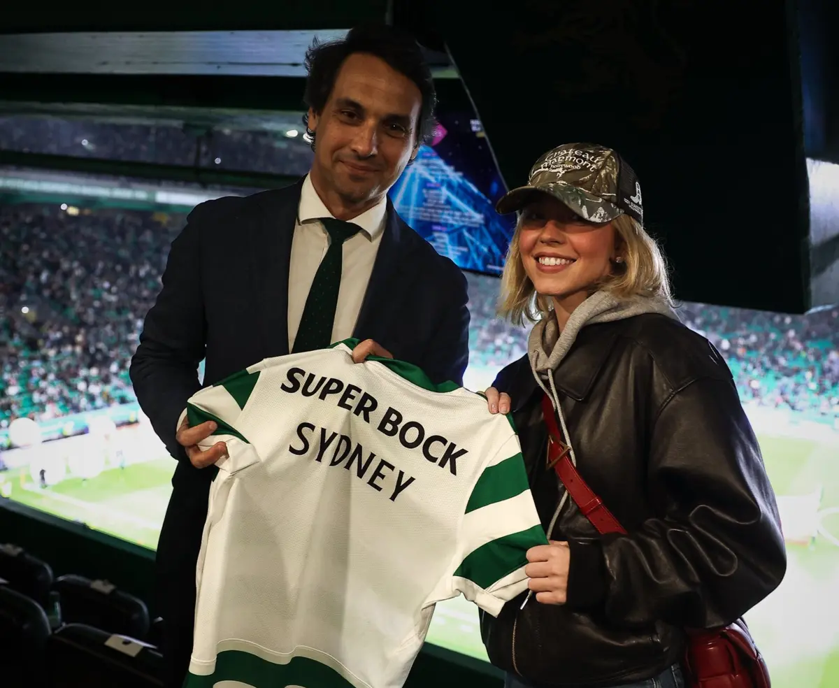 Imagem de contexto do artigo Sydney Sweeney esteve em Alvalade e recebeu uma camisola do Sporting