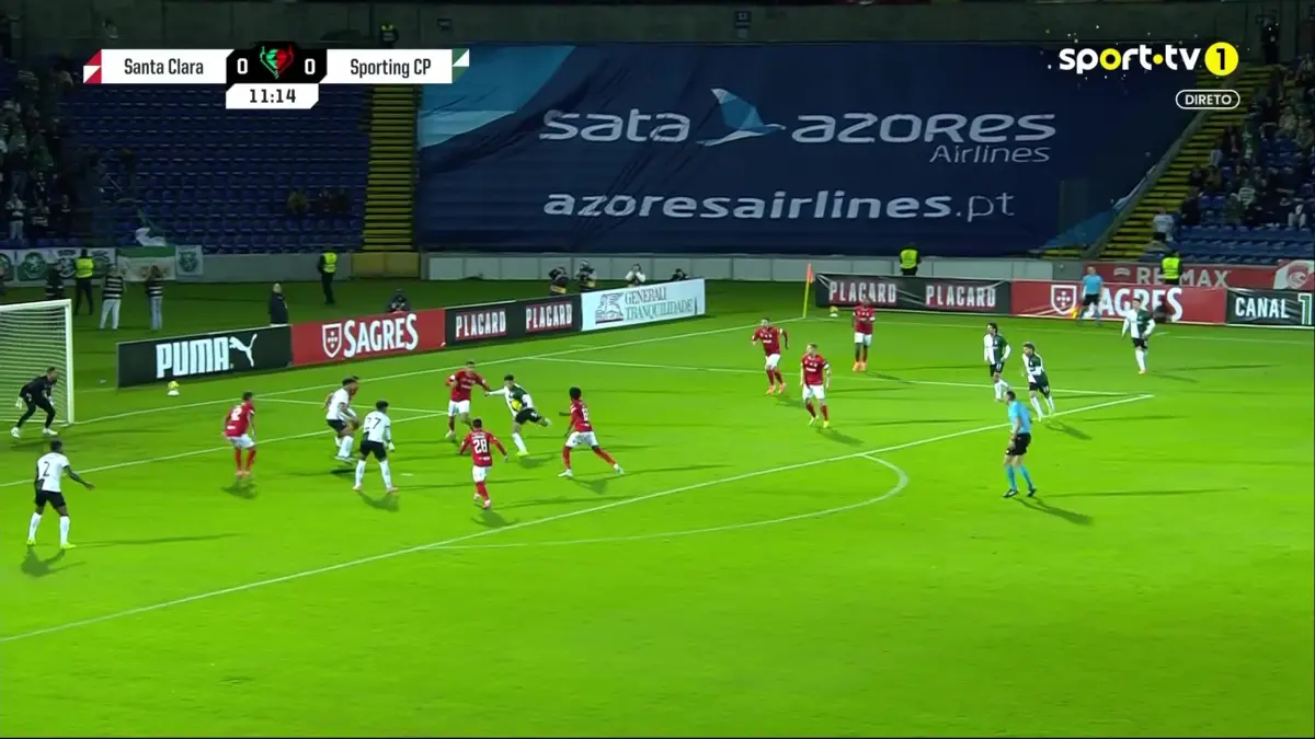 Imagem de contexto do artigo João Simões inaugura o marcador no Santa Clara-Sporting com este golaço