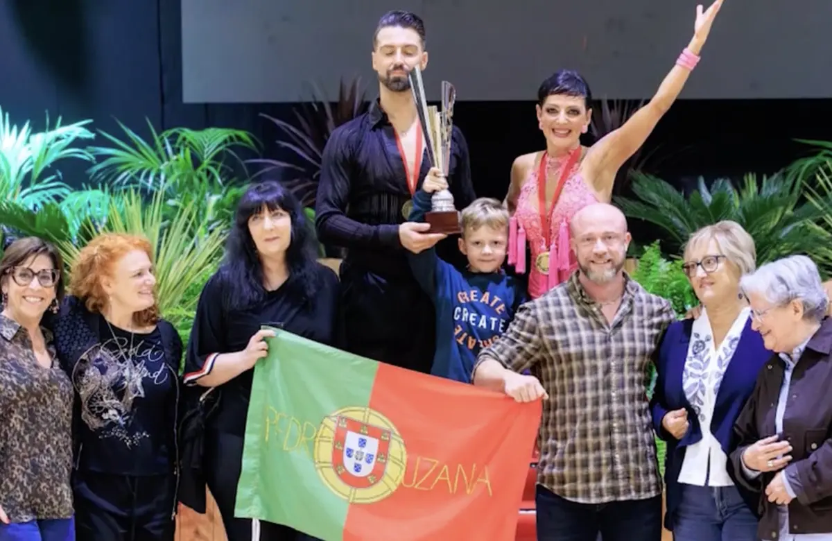 Imagem de contexto do artigo Amor às danças de salão valeu a Pedro e Susana medalha de ouro em 2025