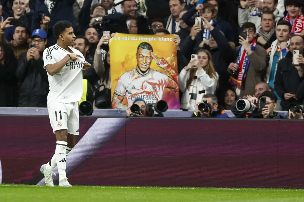 Imagem de contexto do artigo Golaço madrugador de Rodrygo abriu as contas do Real Madrid-Atlético de Madrid