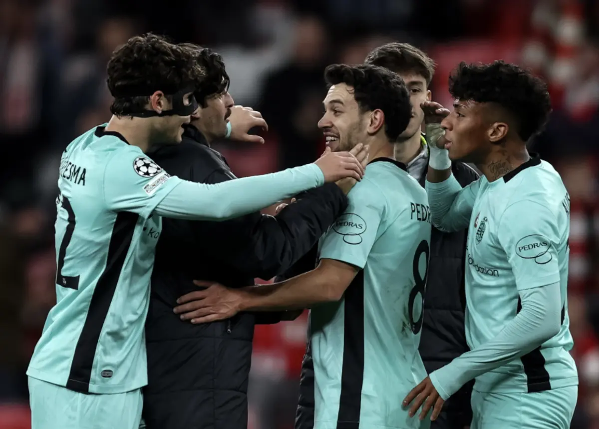 Sporting festejou em Bilbau