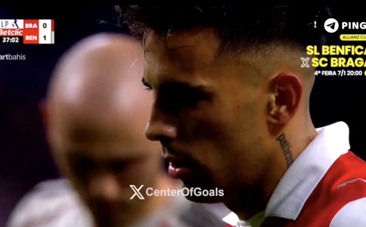 Imagem de contexto do artigo Braga-Benfica: mão, penálti e nova igualdade. Marca Zalazar