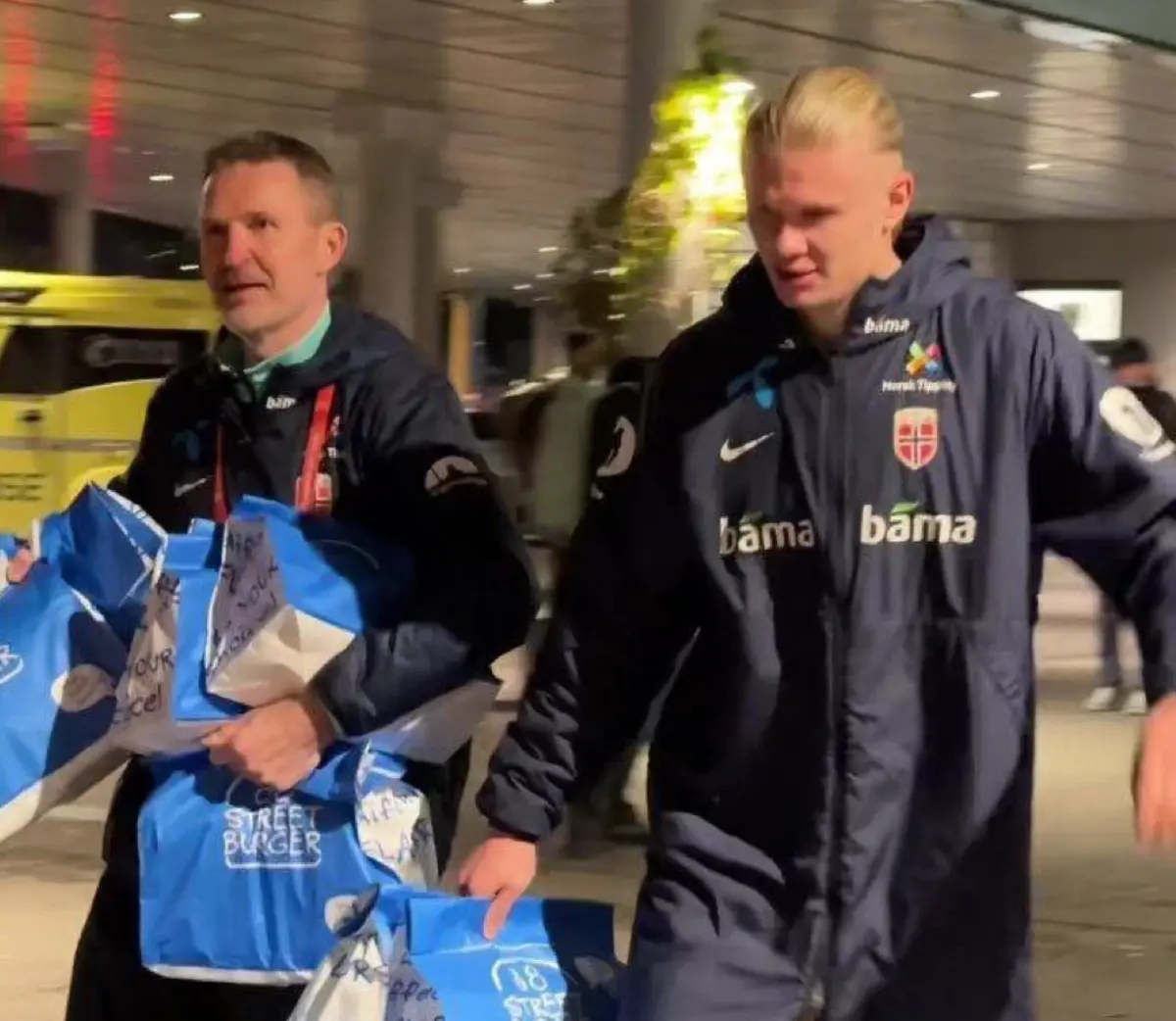 Imagem de contexto do artigo Depois de vencer a Estónia, Haaland foi buscar 70 hambúrgueres para a seleção da Noruega