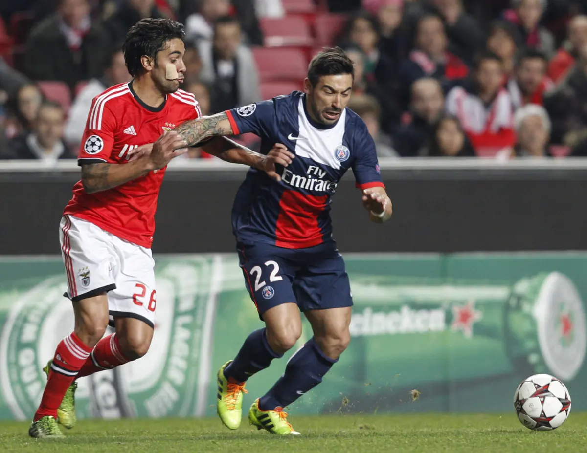 Sílvio; Lavezzi ( Pedro Rocha / Global Imagens )