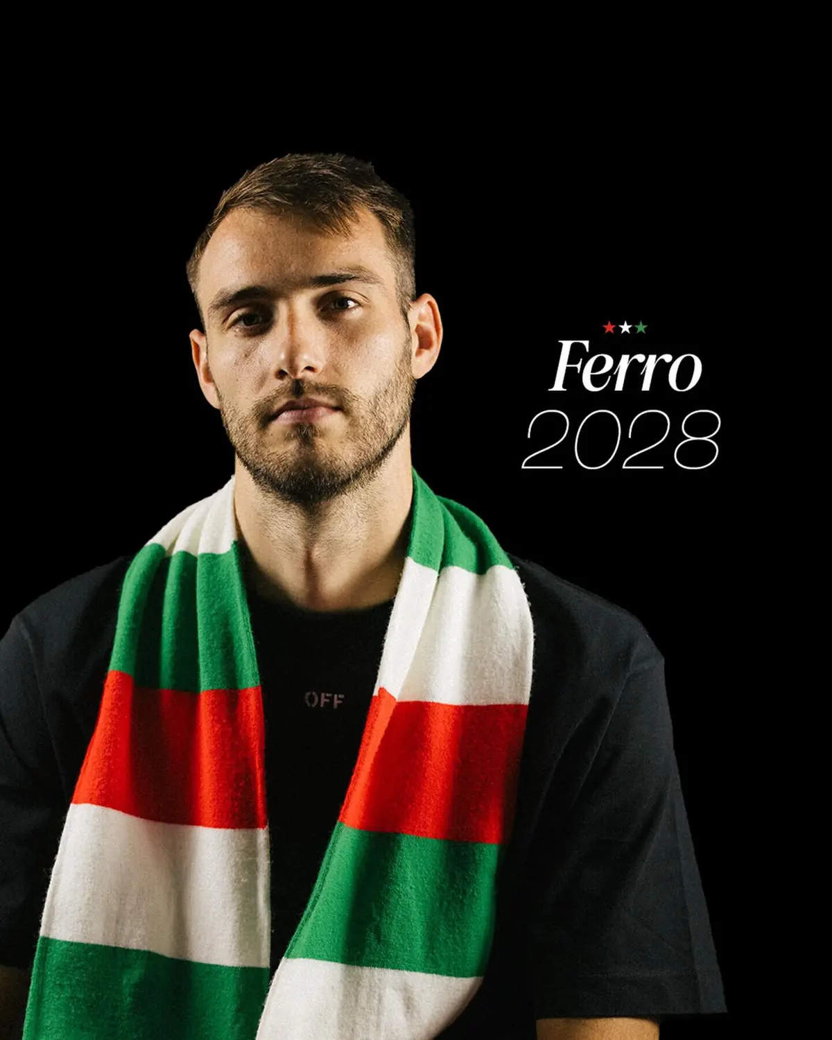 Ferro com as cores do Estrela da Amadora