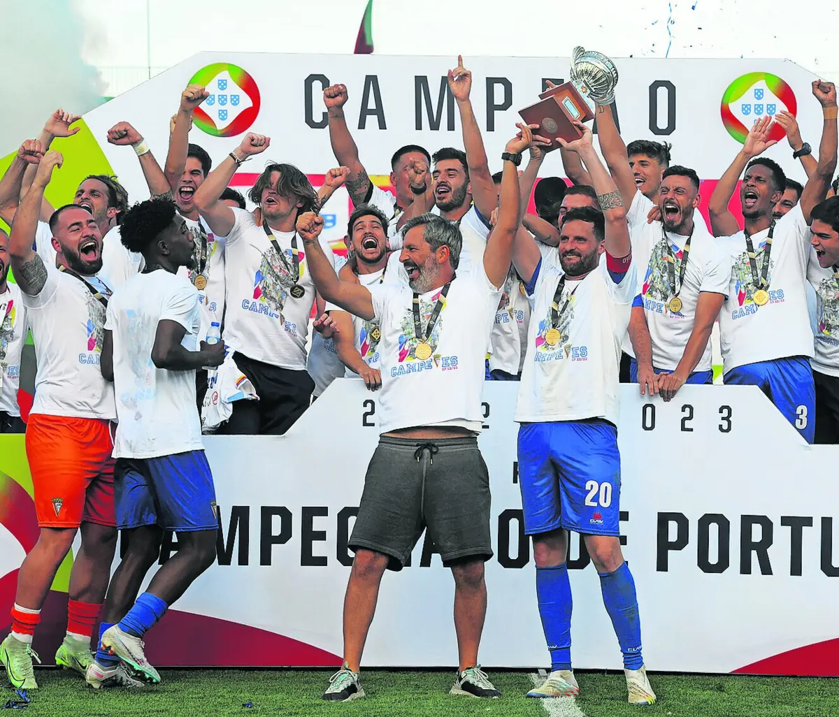 O Atlético sagrou-se campeão nacional do CdP na época passada, vencendo o Vianense na final do Jamor (Créditos: Álvaro Isidoro/Global Imagens)