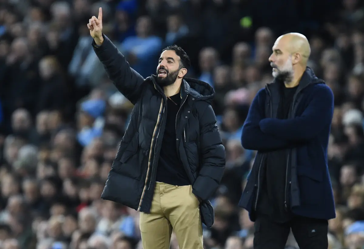 Rúben Amorim e Pep Guardiola (créditos: EPA)