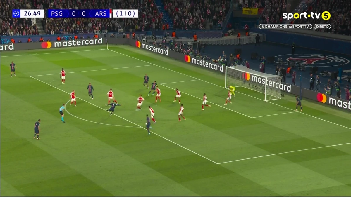 Imagem de contexto do artigo PSG-Arsenal: livre de Vitinha acaba em golaço de Fabián Ruiz. Ora veja