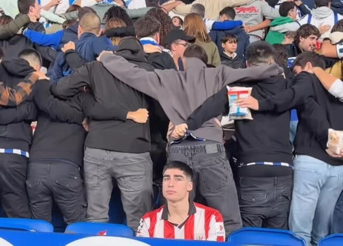Imagem de contexto do artigo Vídeo: fair-play dos adeptos no dérbi entre Real Sociedad e Athletic Bilbau