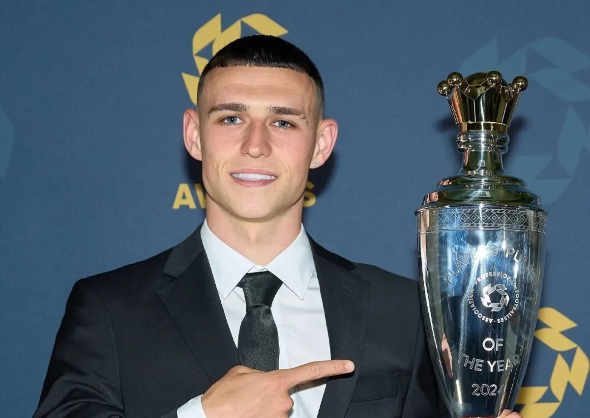 Imagem de contexto do artigo Phil Foden eleito melhor jogador da Premier League, Cole Palmer o melhor jovem