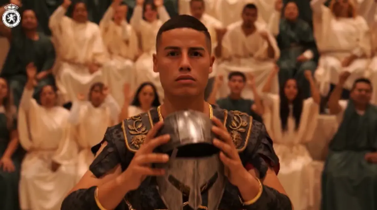 Imagem de contexto do artigo Oficial: James Rodríguez anunciado no México como um legionário romano