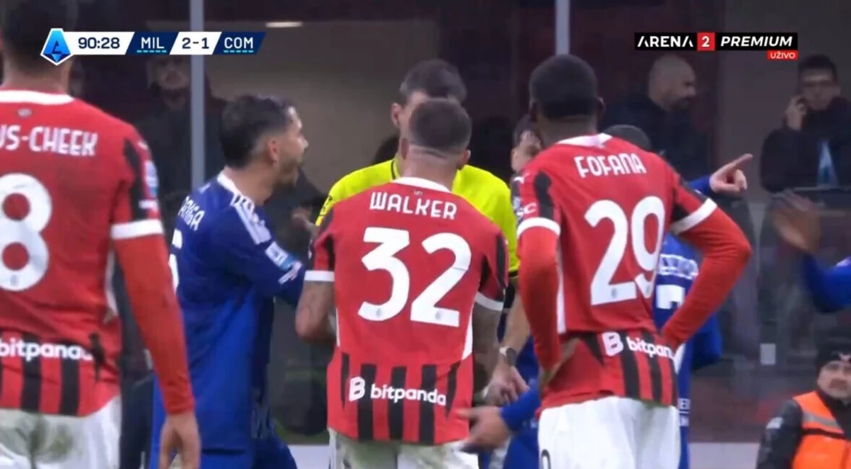 Imagem de contexto do artigo Milan-Como: Kyle Walker pediu ao árbitro para não expulsar adversário