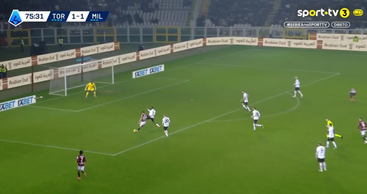 Imagem de contexto do artigo Milan chega ao empate, mas Torino reage e vence: veja os lances