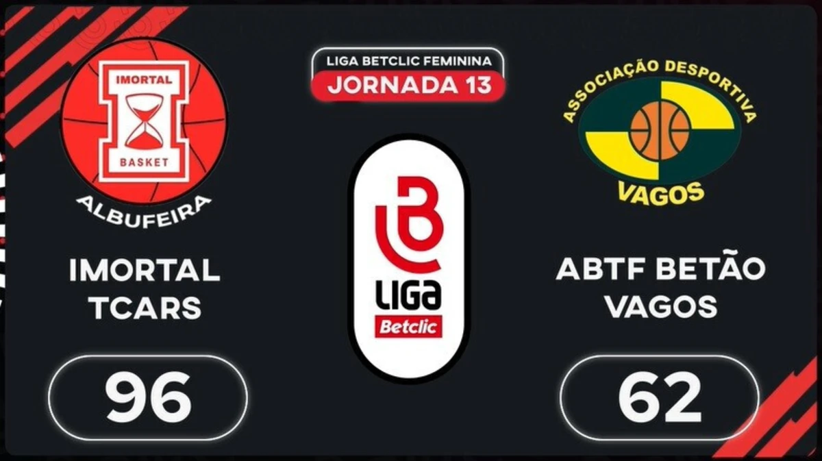 Imagem de contexto do artigo Liga Betclic Feminina: não perca o resumo do Imortal-Vagos